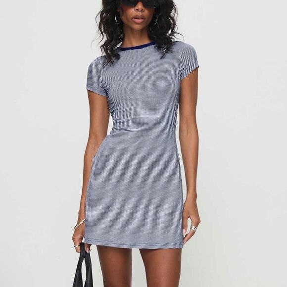 Princess Polly Dresses & Skirts - PRINCESS POLLY - Lex Mini Dress Navy Stripe